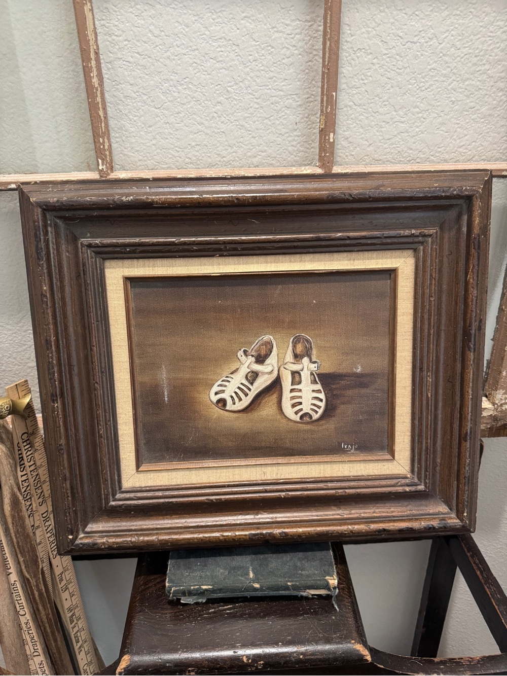 Vintage framed signed oil painting